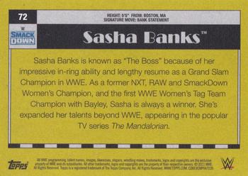 2021 Topps Heritage WWE #72 Sasha Banks Back