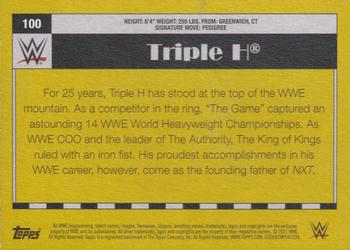 2021 Topps Heritage WWE #100 Triple H Back