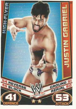 2012 Topps Slam Attax WWE: Rebellion #91 Justin Gabriel Front