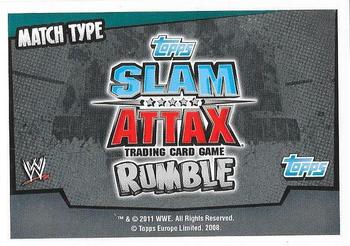 2011 Topps Slam Attax WWE Rumble #205 I Quit Match Back