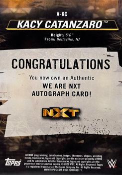 2021 Topps WWE NXT - We Are NXT Autographs Platinum #A-KC Kacy Catanzaro Back