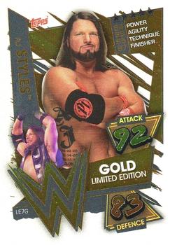 2021 Topps Slam Attax WWE - Limited Edition Gold #LE7G AJ Styles Front