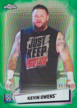 2021 Topps Chrome WWE - Green Refractors #58 Kevin Owens Front