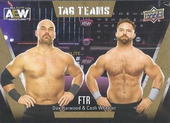 2021 Upper Deck AEW - Gold #63 Dax Harwood / Cash Wheeler Front