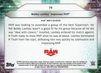 2021 Topps WWE - Bronze #74 Bobby Lashley Impresses MVP Back