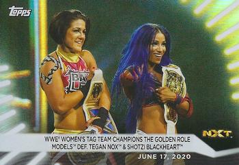 2021 Topps WWE Women's Division - Rainbow Foil #29 WWE Women's Tag Team Champions The Golden Role Models def. Tegan Nox & Shotzi Blackheart Front