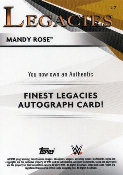 2021 Topps Finest WWE - Legacies Autographs #L-7 Mandy Rose Back
