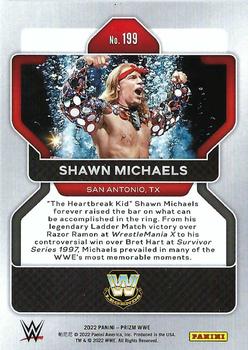 2022 Panini Prizm WWE #199 Shawn Michaels Back