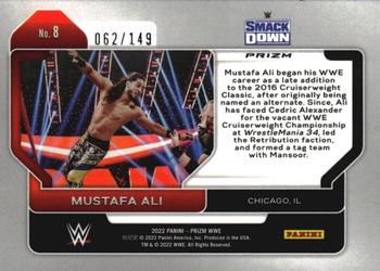 2022 Panini Prizm WWE - Purple #8 Mustafa Ali Back
