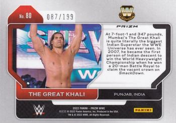 2022 Panini Prizm WWE - Premium Factory Set #80 The Great Khali Back