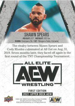 2021 Upper Deck AEW - Yellow #3 Shawn Spears Back