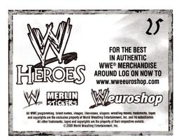 2008 Merlin WWE Heroes Stickers #25 Undertaker Back