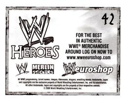 2008 Merlin WWE Heroes Stickers #42 MVP Back