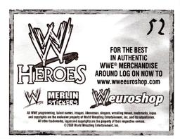 2008 Merlin WWE Heroes Stickers #52 Triple H Back