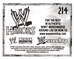 2008 Merlin WWE Heroes Stickers #214 CM Punk / The Miz Back