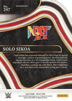 2022 Panini Select WWE #247 Solo Sikoa Back
