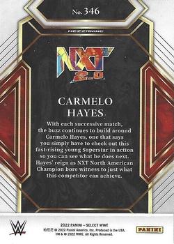 2022 Panini Select WWE #346 Carmelo Hayes Back
