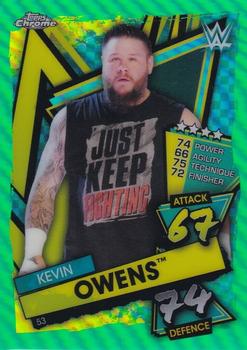 2021 Topps Chrome Slam Attax WWE - Green Refractors #53 Kevin Owens Front