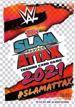 2021 Topps Chrome Slam Attax WWE - Orange Refractors #177 Becky Lynch Back