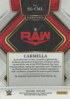 2022 Panini Select WWE - Signatures #SG-CML Carmella Back