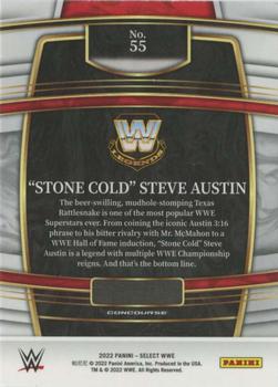 2022 Panini Select WWE - Red and Blue #55 Stone Cold Steve Austin Back