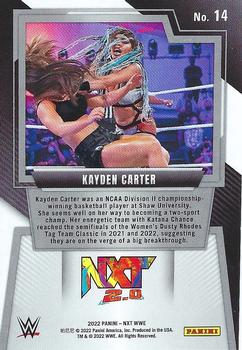 2022 Panini NXT 2.0 WWE #14 Kayden Carter Back