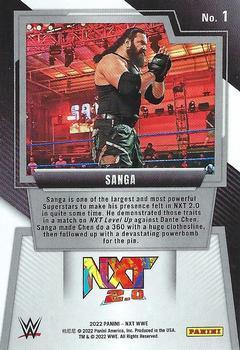 2022 Panini NXT 2.0 WWE - Black #1 Sanga Back