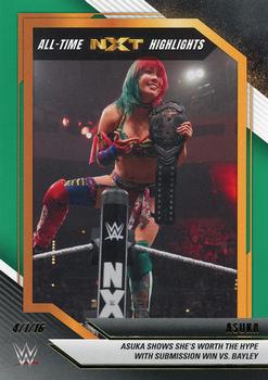 2022 Panini NXT 2.0 WWE - All-Time NXT Highlights Green #21 Asuka Front