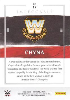 2022 Panini Impeccable WWE #17 Chyna Back