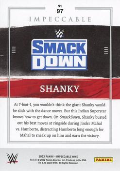 2022 Panini Impeccable WWE #97 Shanky Back