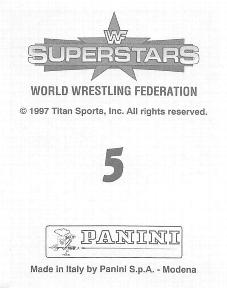 1997 Panini WWF Superstars Stickers #5 The Undertaker / Mankind Back