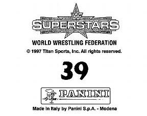 1997 Panini WWF Superstars Stickers #39 Shawn Michaels / Psycho Sid Back