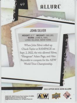 2022 Upper Deck Allure AEW #49 John Silver Back