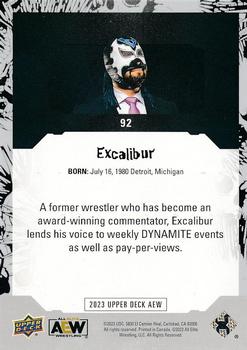 2023 Upper Deck AEW #92 Excalibur Back