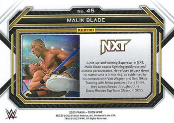 2023 Panini Prizm WWE #45 Malik Blade Back