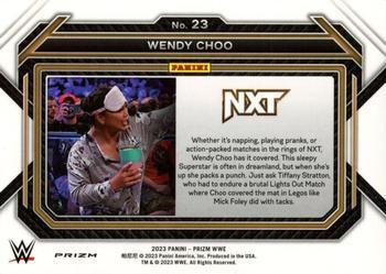 2023 Panini Prizm WWE - White Sparkle #23 Wendy Choo Back