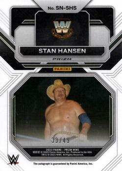 2023 Panini Prizm WWE - Sensational Signatures Prizms Blue #SN-SHS Stan Hansen Back