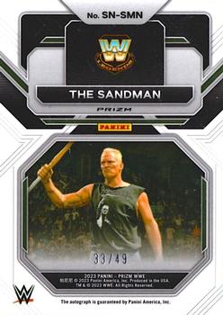 2023 Panini Prizm WWE - Sensational Signatures Prizms Blue #SN-SMN The Sandman Back