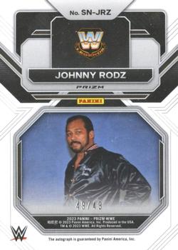 2023 Panini Prizm WWE - Sensational Signatures Prizms Blue #SN-JRZ Johnny Rodz Back