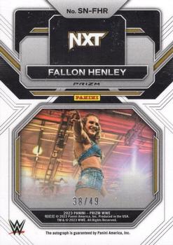 2023 Panini Prizm WWE - Sensational Signatures Prizms Blue #SN-FHR Fallon Henley Back