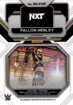 2023 Panini Prizm WWE - Sensational Signatures Prizms Gold #SN-FHR Fallon Henley Back
