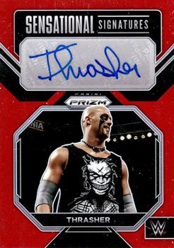 2023 Panini Prizm WWE - Sensational Signatures Prizms Red #SN-THR Thrasher Front