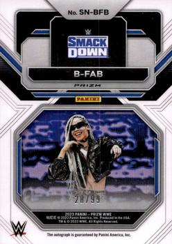 2023 Panini Prizm WWE - Sensational Signatures Prizms Red #SN-BFB B-Fab Back