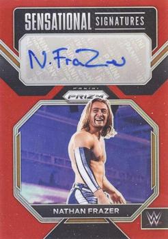 2023 Panini Prizm WWE - Sensational Signatures Prizms Red #SN-NFZ Nathan Frazer Front