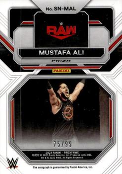 2023 Panini Prizm WWE - Sensational Signatures Prizms Red #SN-MAL Mustafa Ali Back