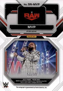 2023 Panini Prizm WWE - Sensational Signatures Prizms Red #SN-MVP MVP Back