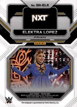 2023 Panini Prizm WWE - Sensational Signatures Prizms Silver #SN-ELK Elektra Lopez Back