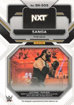 2023 Panini Prizm WWE - Sensational Signatures Prizms Silver #SN-SGS Sanga Back