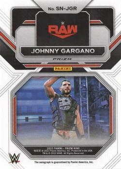 2023 Panini Prizm WWE - Sensational Signatures Prizms Silver #SN-JGR Johnny Gargano Back