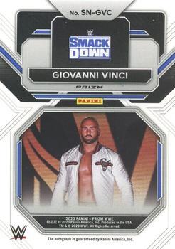 2023 Panini Prizm WWE - Sensational Signatures Prizms Silver #SN-GVC Giovanni Vinci Back